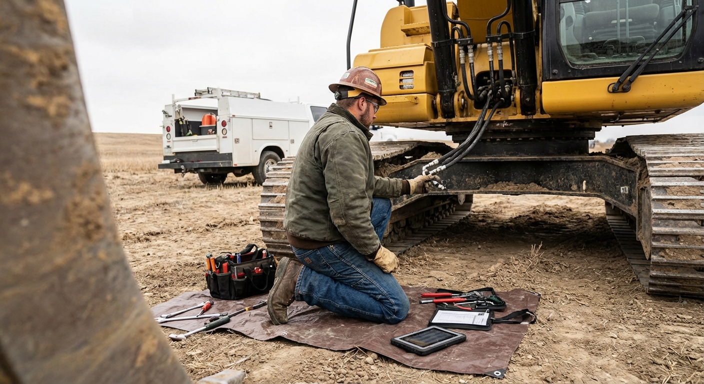 Earthmoving machine repair